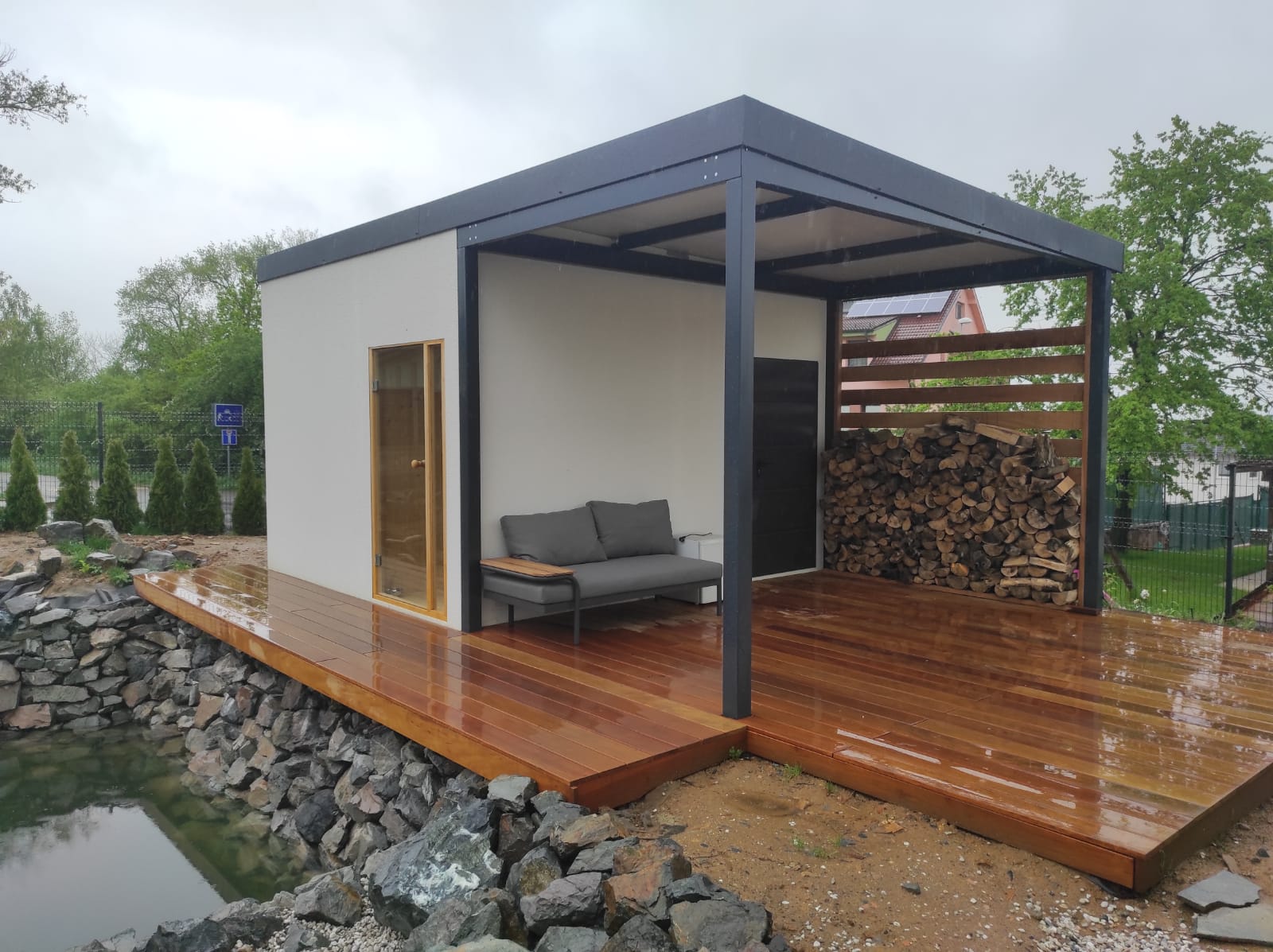 Zahradní domek se saunou